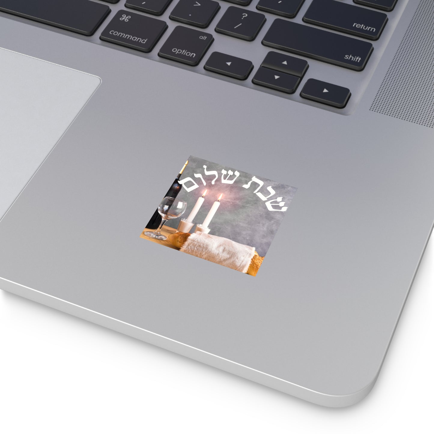 Shabbat Shalom Square Stickers, Jewish Home Decor, Celebration Stickers, Festival of Lights, Sabbath Decor, Spiritual Gifts