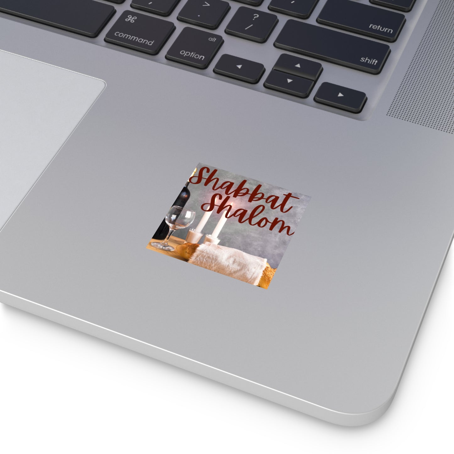 Shabbat Shalom Square Stickers, Jewish Home Decor, Celebration Stickers, Festival of Lights, Sabbath Decor, Spiritual Gifts