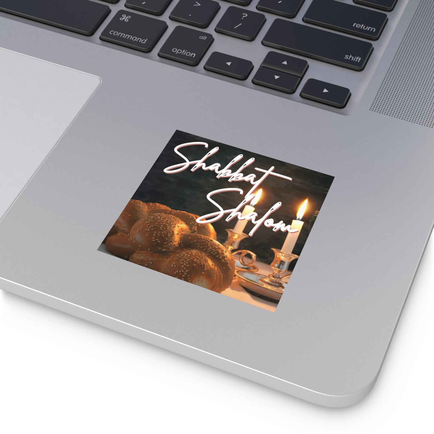Shabbat Shalom Square Stickers, Jewish Home Decor, Celebration Stickers, Festival of Lights, Sabbath Decor, Spiritual Gifts