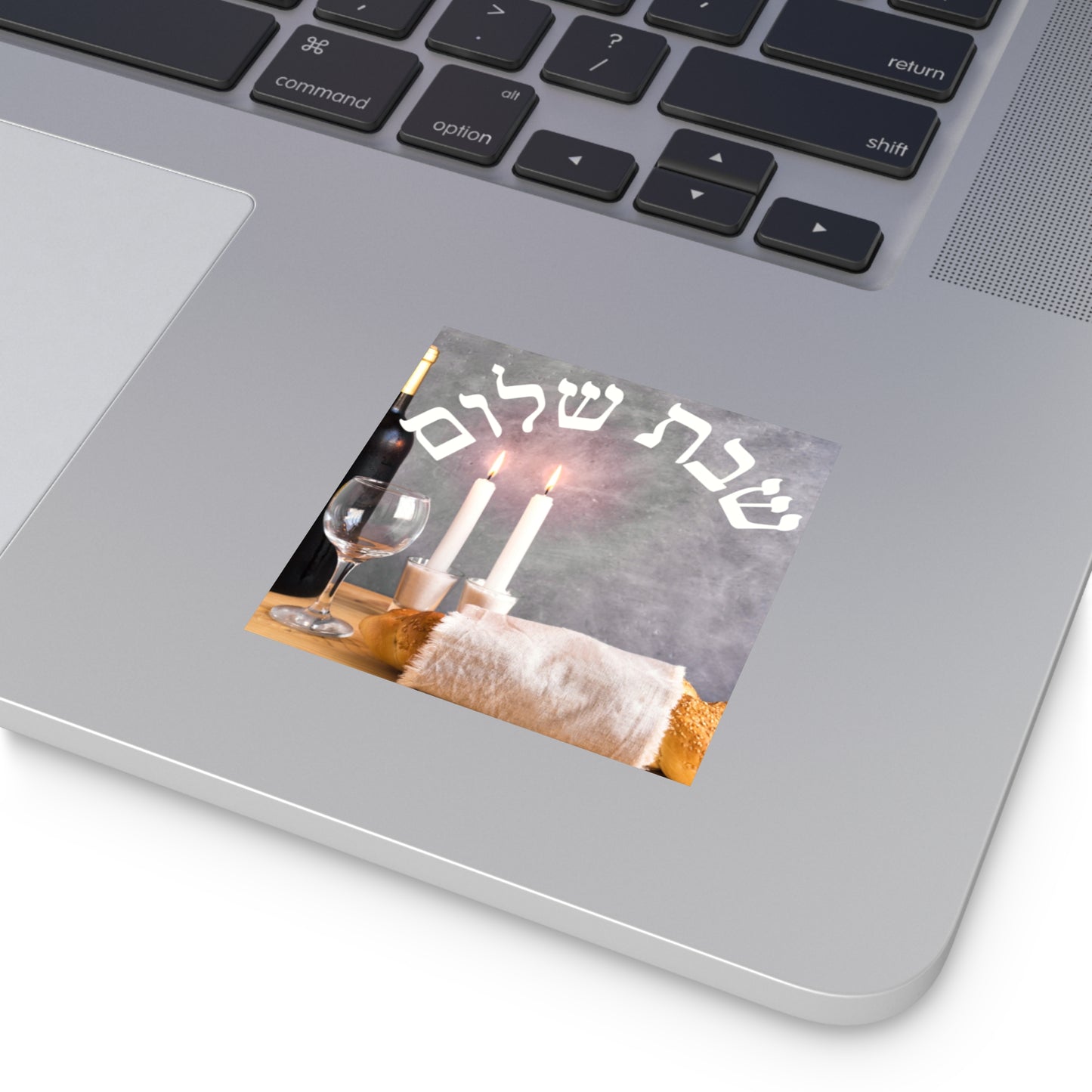 Shabbat Shalom Square Stickers, Jewish Home Decor, Celebration Stickers, Festival of Lights, Sabbath Decor, Spiritual Gifts