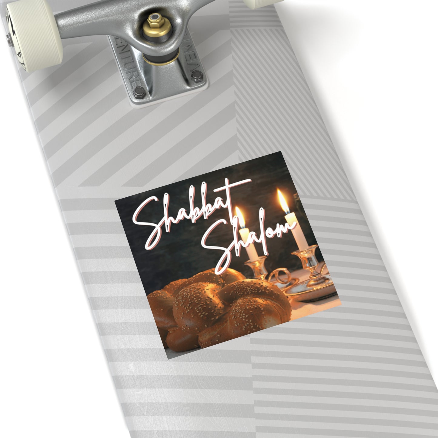 Shabbat Shalom Square Stickers, Jewish Home Decor, Celebration Stickers, Festival of Lights, Sabbath Decor, Spiritual Gifts