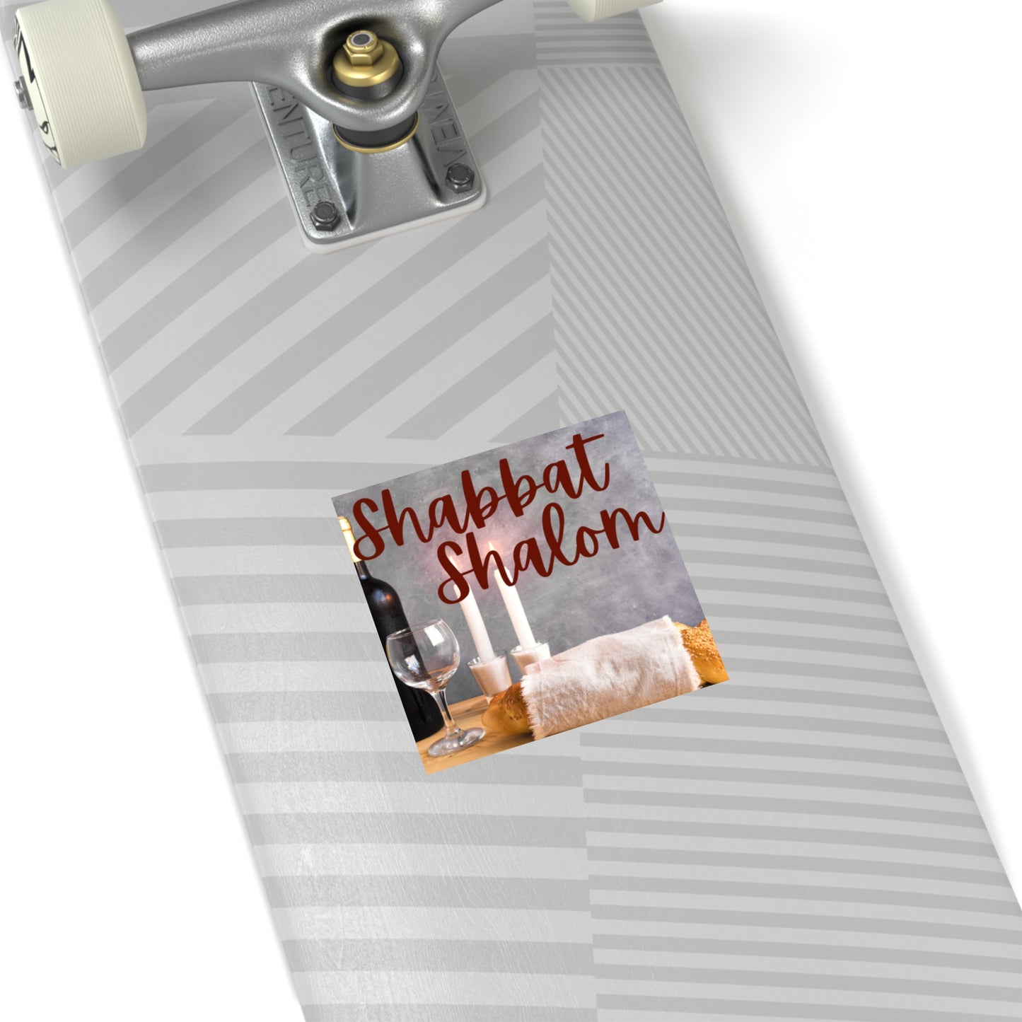 Shabbat Shalom Square Stickers, Jewish Home Decor, Celebration Stickers, Festival of Lights, Sabbath Decor, Spiritual Gifts