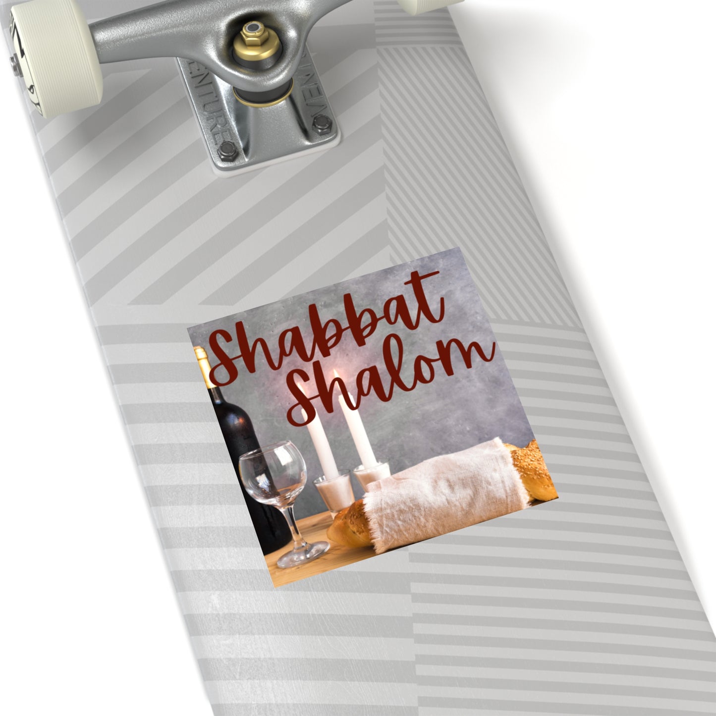 Shabbat Shalom Square Stickers, Jewish Home Decor, Celebration Stickers, Festival of Lights, Sabbath Decor, Spiritual Gifts