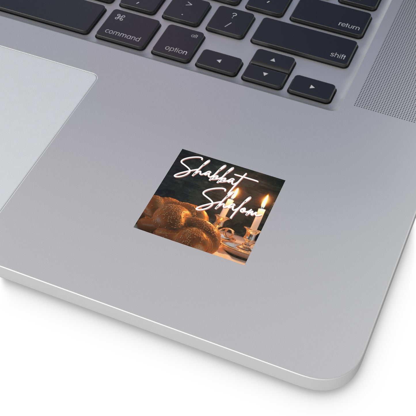 Shabbat Shalom Square Stickers, Jewish Home Decor, Celebration Stickers, Festival of Lights, Sabbath Decor, Spiritual Gifts