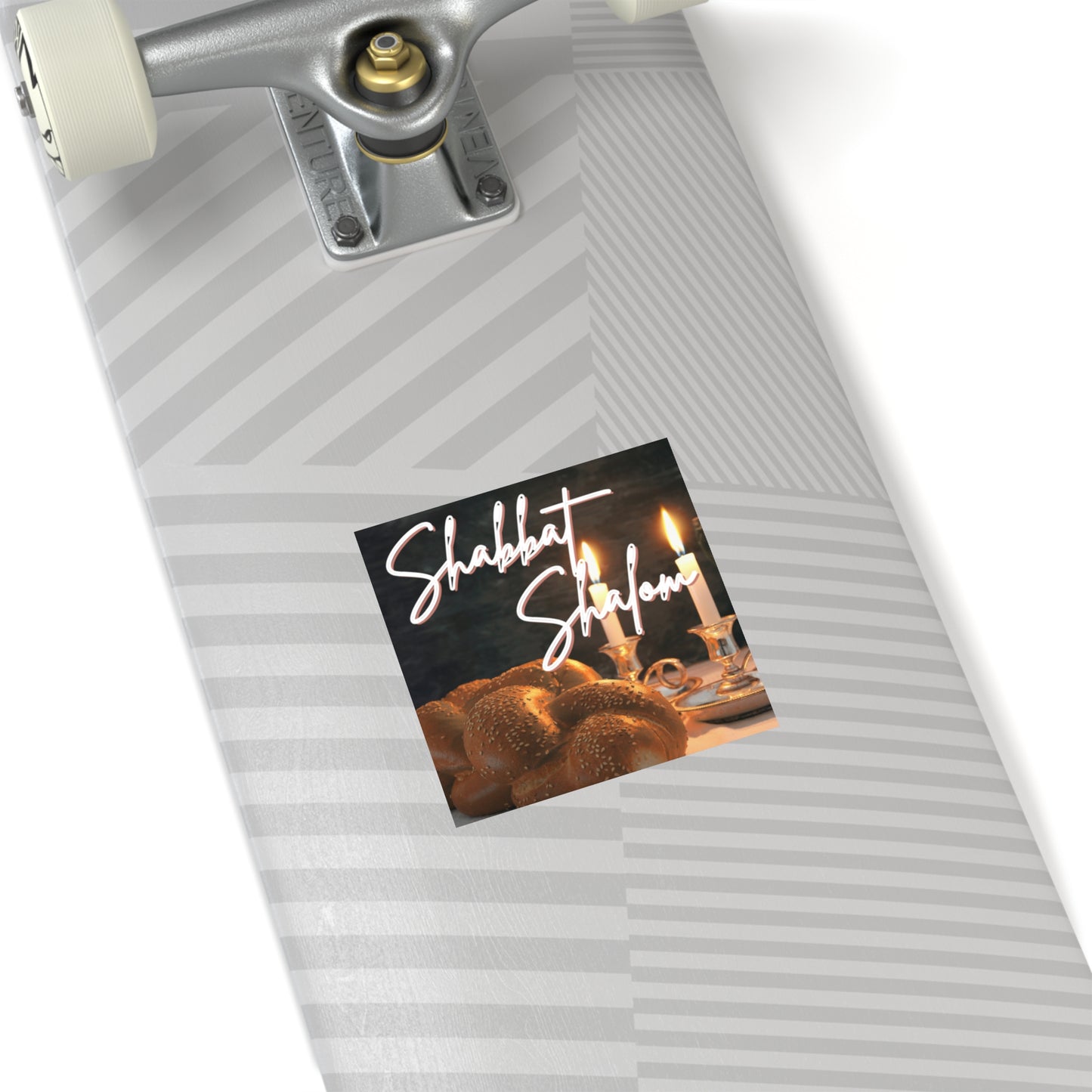 Shabbat Shalom Square Stickers, Jewish Home Decor, Celebration Stickers, Festival of Lights, Sabbath Decor, Spiritual Gifts