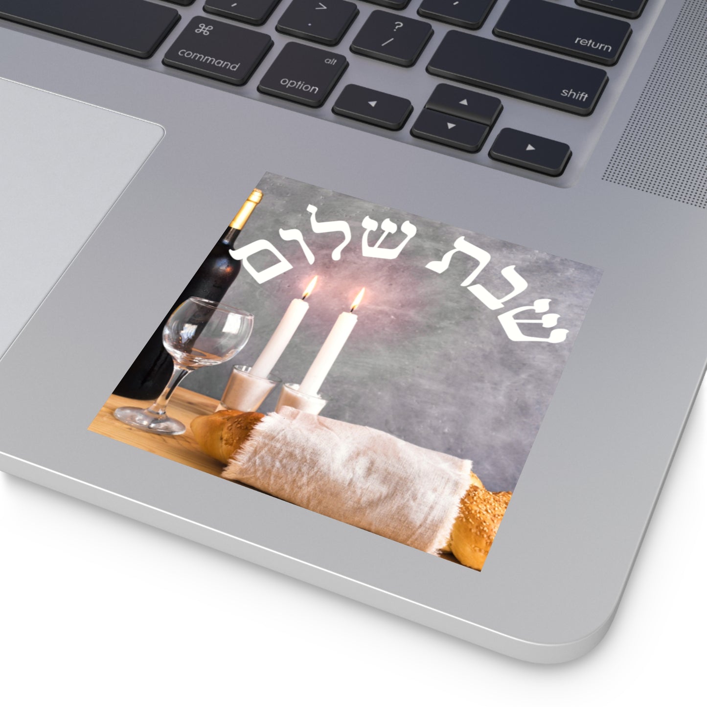 Shabbat Shalom Square Stickers, Jewish Home Decor, Celebration Stickers, Festival of Lights, Sabbath Decor, Spiritual Gifts
