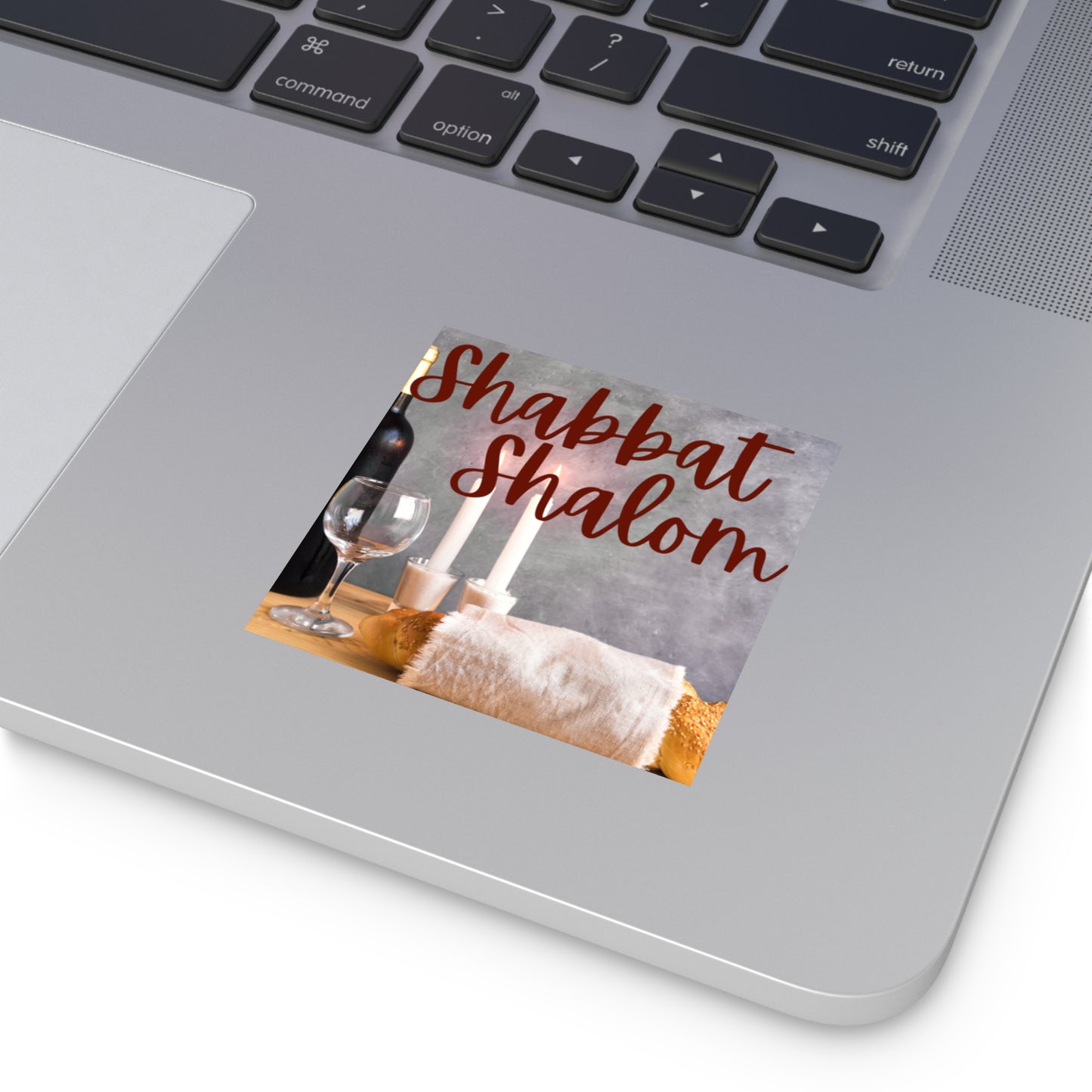 Shabbat Shalom Square Stickers, Jewish Home Decor, Celebration Stickers, Festival of Lights, Sabbath Decor, Spiritual Gifts